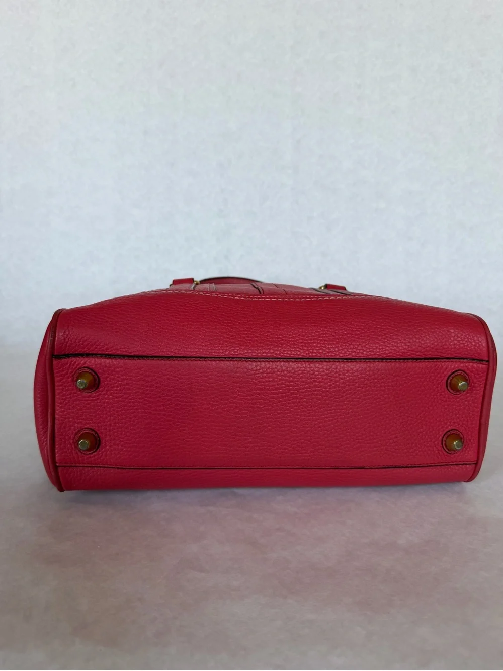 Coach 10323 Pink/Coral Pebbled Leather Satchel Bag Y2K Vintage 2010